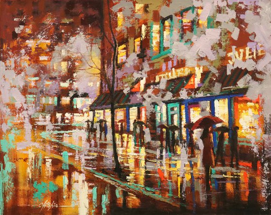 Broadway Rain and City Walkers