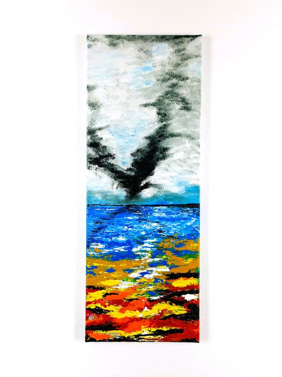 Burning seascape