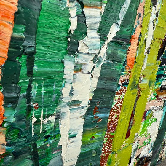 Whisper of the birch grove. Triptych