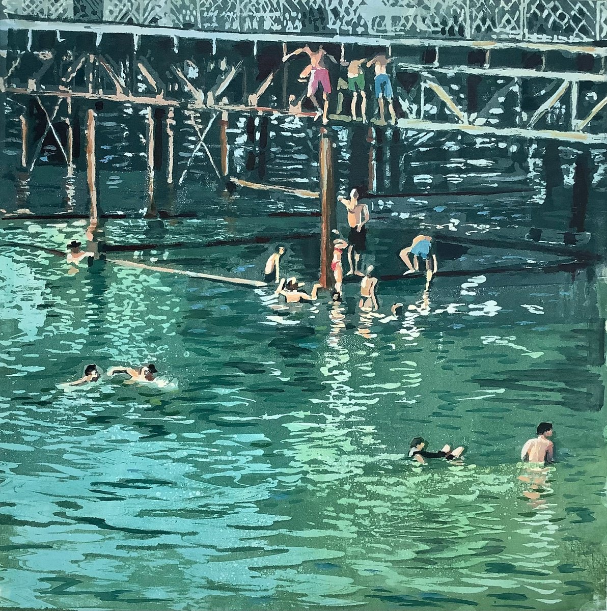 Expressive Limited Edition Print , Dare Devils By Amanda Averillo, 14 X 14, Artwork For Sale On Artfinder