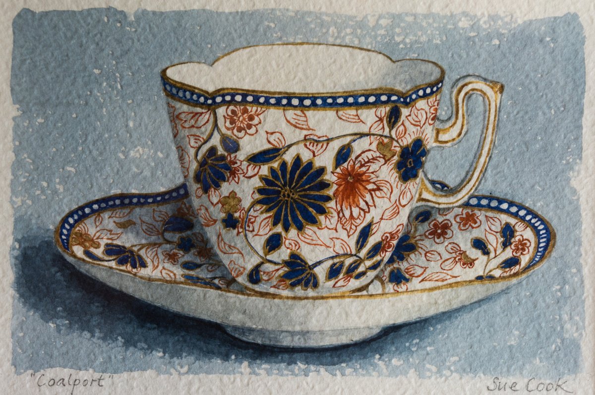 Coalport Cup and Saucer by Sue Cook