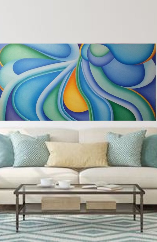 Blue Flow by Brenda Szuromi