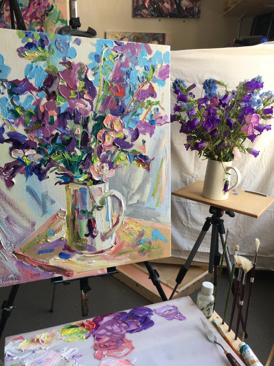 Delphinium in a Vase