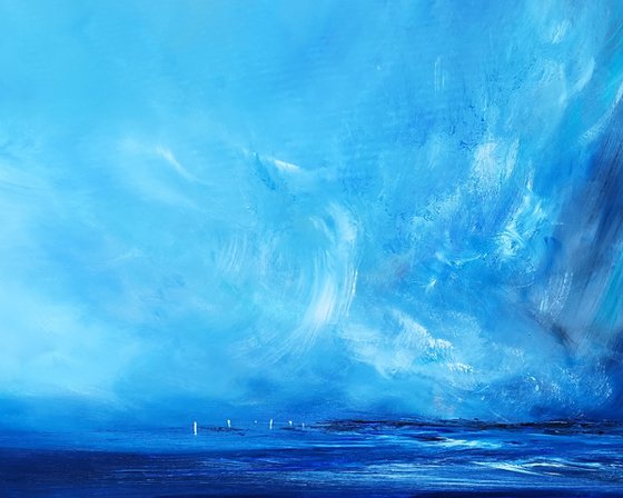 Storm - seascape, emotional, panoramic