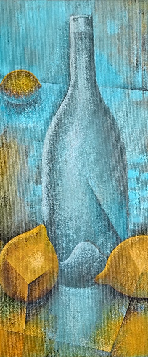 Blue Still Life With Lemons by Eugene Ivanov