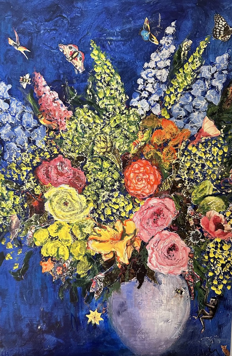 Impressionistic Painting , Blue Power By Clare Hoath, 18 X 26, Artwork For Sale On Artfinder