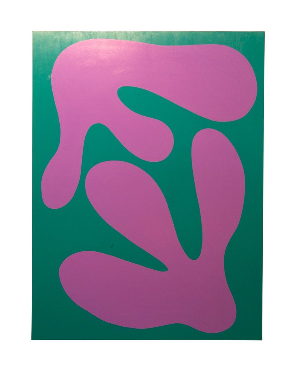 Organic Abstract Acrylic Painting By Shadia Sabagh, 36 X 48", Monstera I, Original Artwork