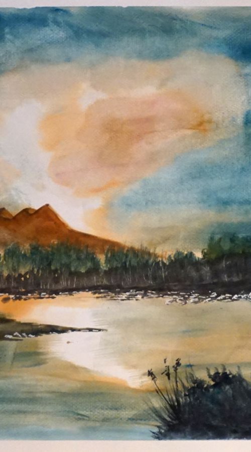 River Landscape by Yulia Schuster