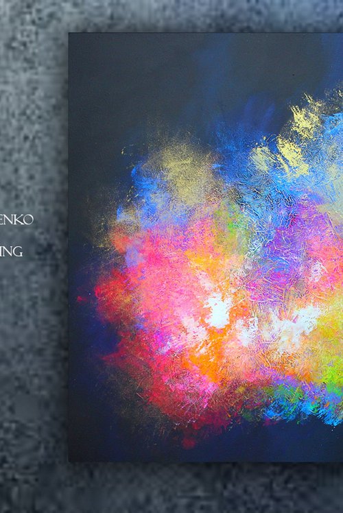 100x100cm /abstract painting / Ready to hang /  Episode 93 by Alex Senchenko