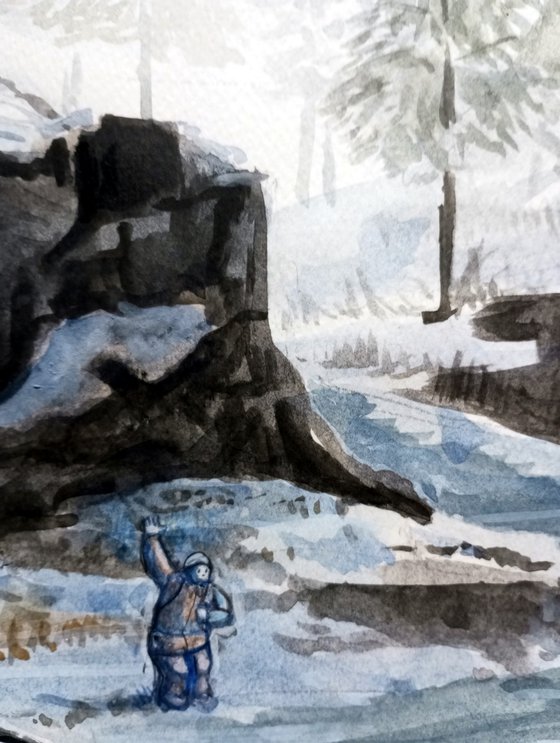 Meeting on the frozen river