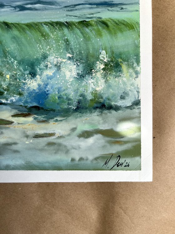 Sea and Seagulls Oil Painting Original