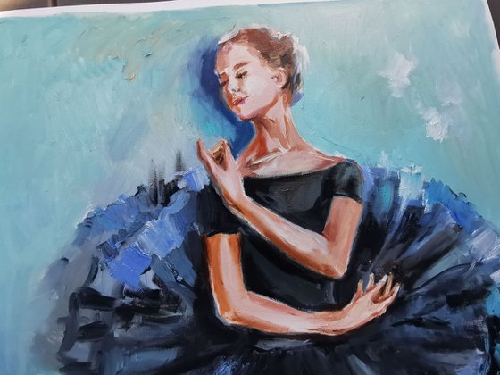 Modern dancing woman,Modern Ballet painting