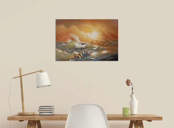 Seascape-1 (60x40cm, oil painting)