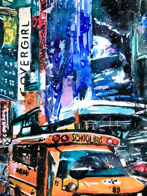 Times Square School Bus