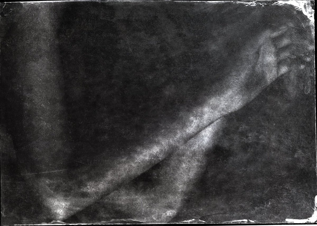 Expressive Portrait Photograph By Philippe Berthier, 28 X 20", Exercice Musculaire....., Original Artwork