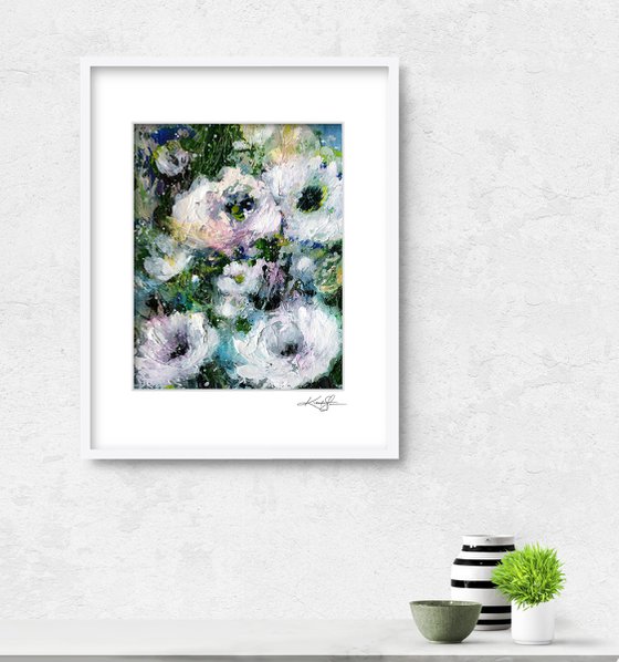 Floral Delight 50 - Textured Floral Abstract Painting by Kathy Morton Stanion