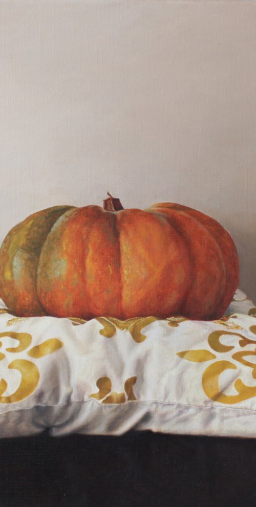 Pumpkin on a pillow by Iryna Dolzhanska