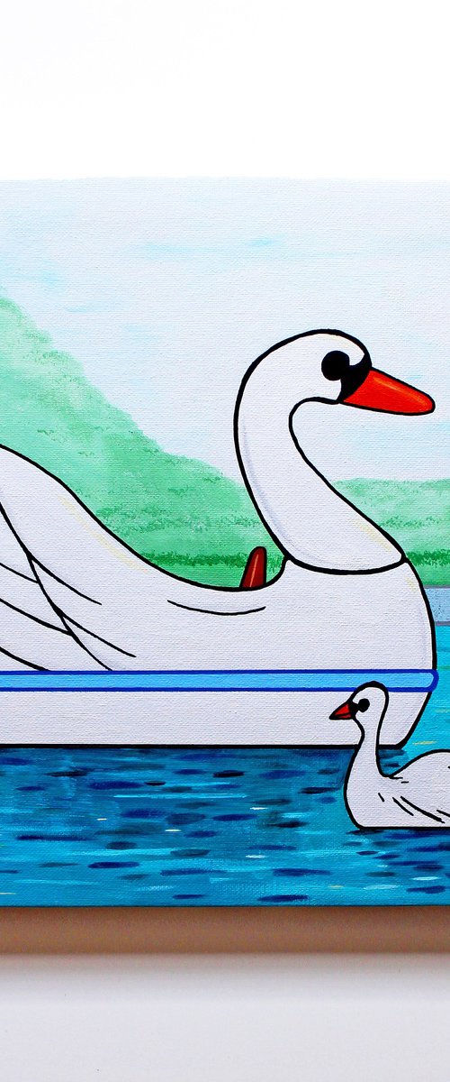 Swan Boat in Springtime by Ian Viggars