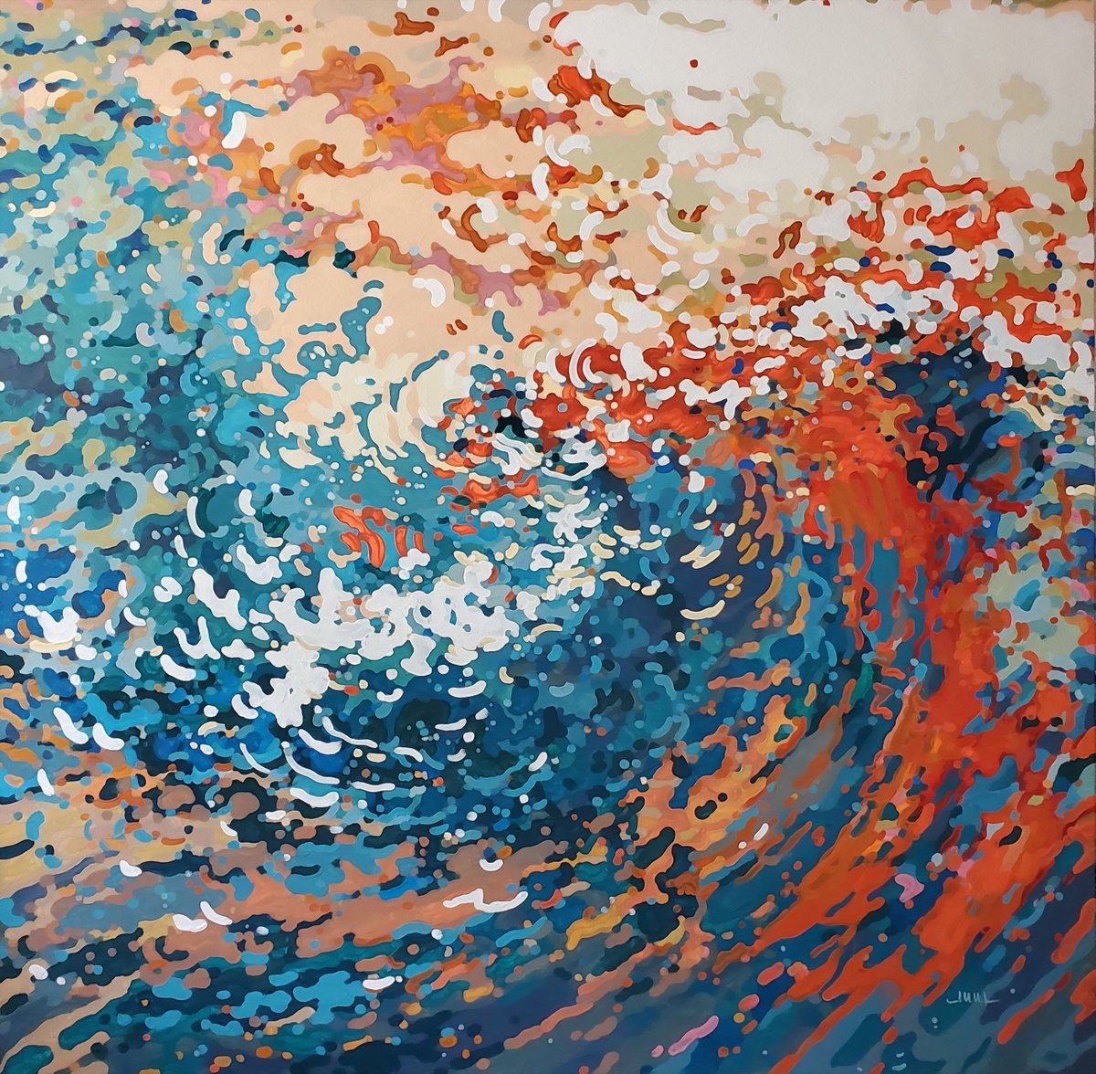 Force of Nature, 48 x 48 x 1.5 by Margaret Juul