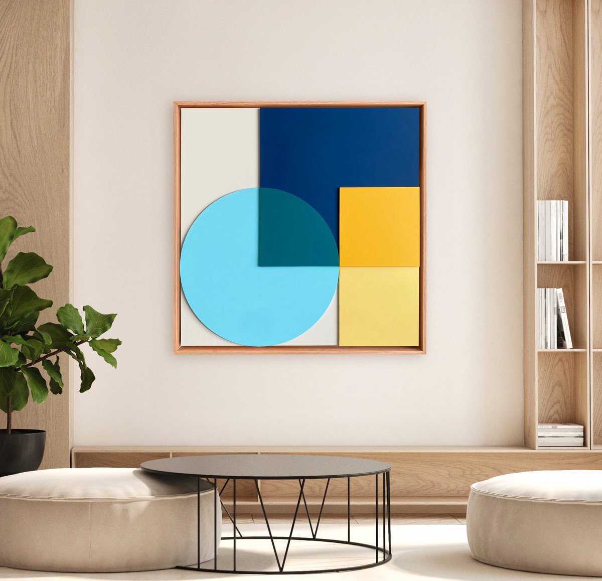 Geometric Abstract Relief By Liam Roberts, 30 X 30", Purify, Original Artwork