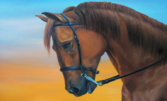 Horse portrait - 4 (40x60cm, oil painting, ready to hang)