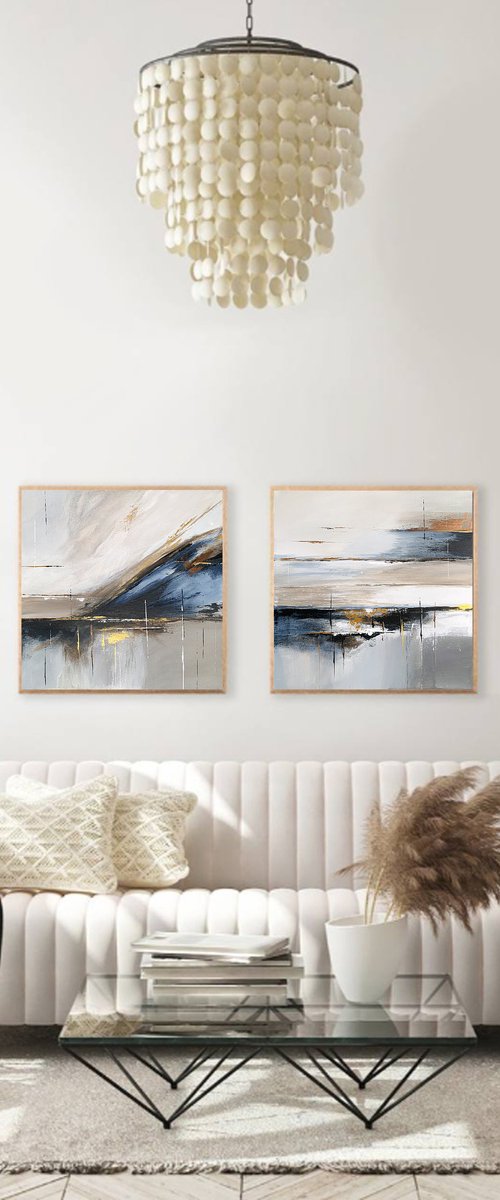 Set diptych  Rich shades by Marina Skromova