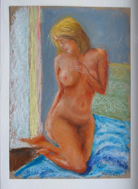 Female Figure 4 Oil Pastel Sketch