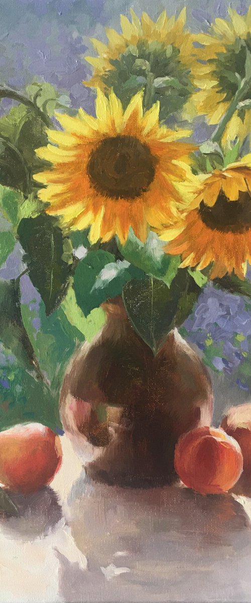 Still Life with Sunflowers by Ling Strube