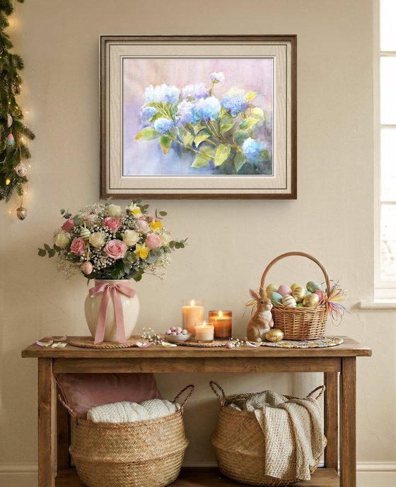 Blue Hydrangeas flowers