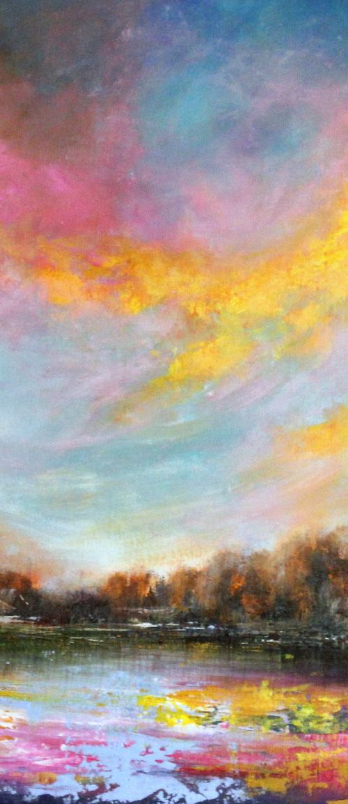 Enchanted - Original abstract landscape by Cecilia Frigati