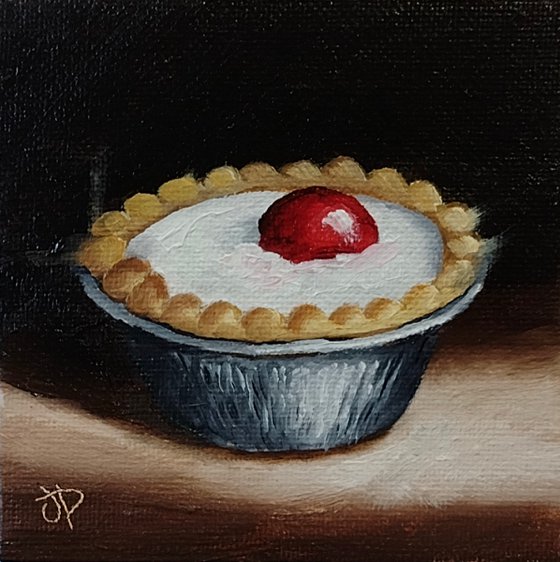 Little Cherry Bakewell tart still life