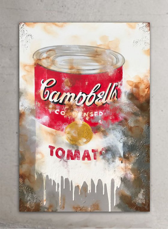 canned heat- wink to Warhol   (120 x 80 cm) Dee Brown