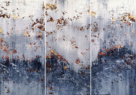150x100cm. / Abstract triptych / Abstract 2103