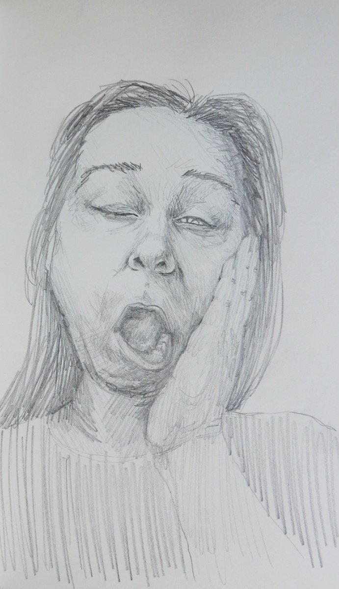Face sketch July 7 by Karina Danylchuk