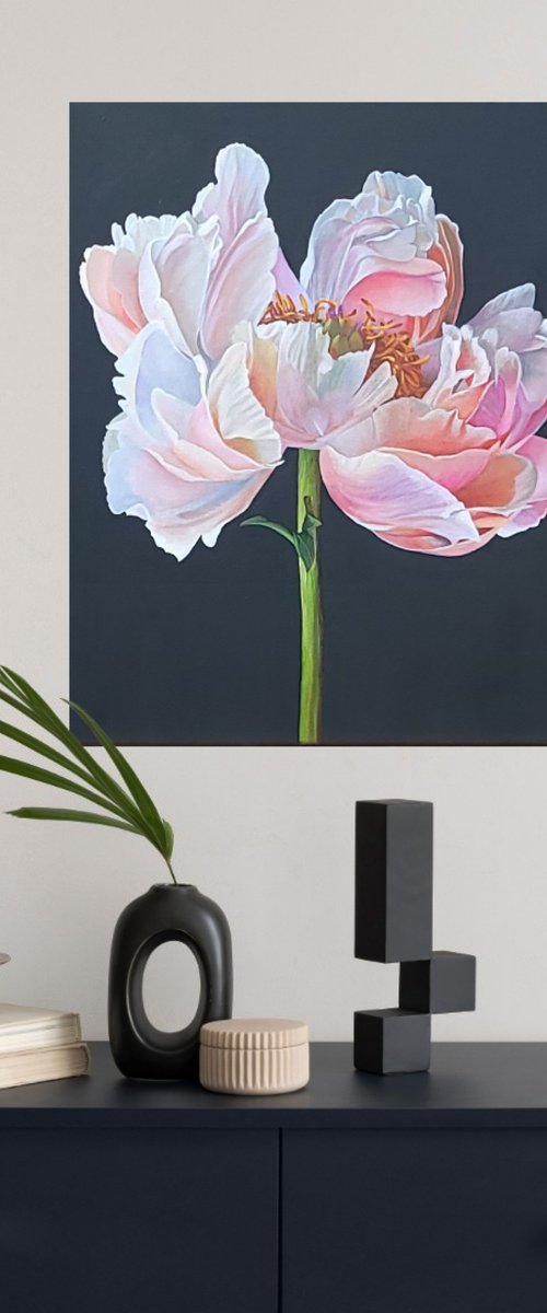 Coral Charm Peony (Re-Listed) by Sandra Michele Knight