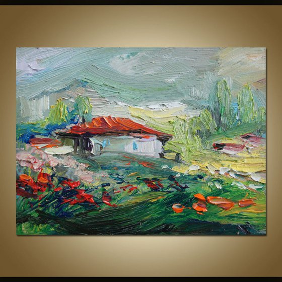 Landscape, Framed oil painting