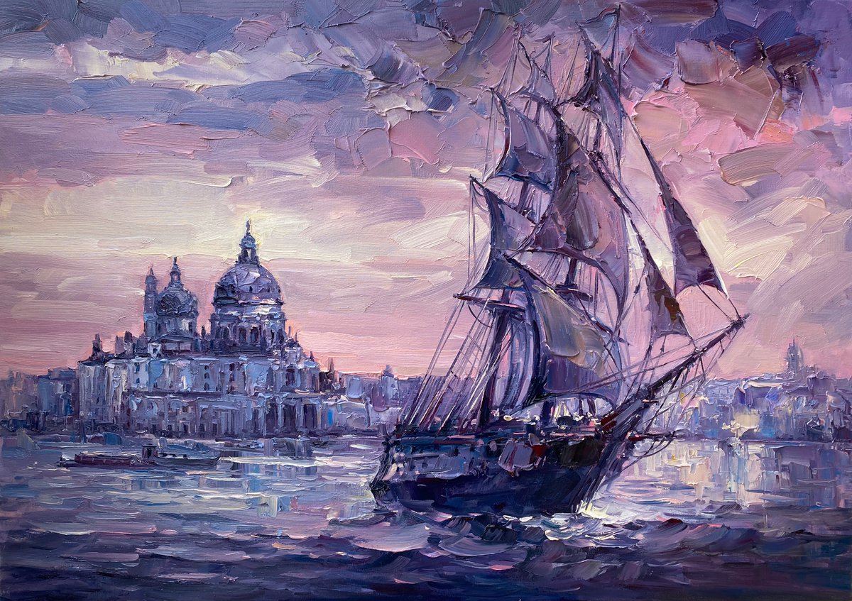Venice original oil painting 70x50 by Artem Grunyka