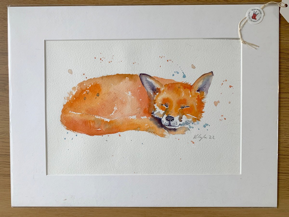 Red Fox Watercolour by Kathryn Coyle