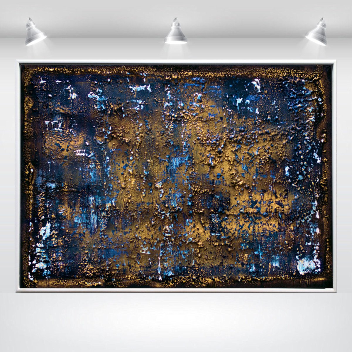 Abstract Acrylic Painting By Edelgard Schroer, 29 X 21, Molten Silence, Original Artwork