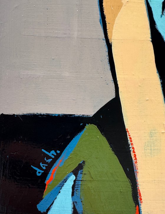 "Woman Clown" Original Painting Green