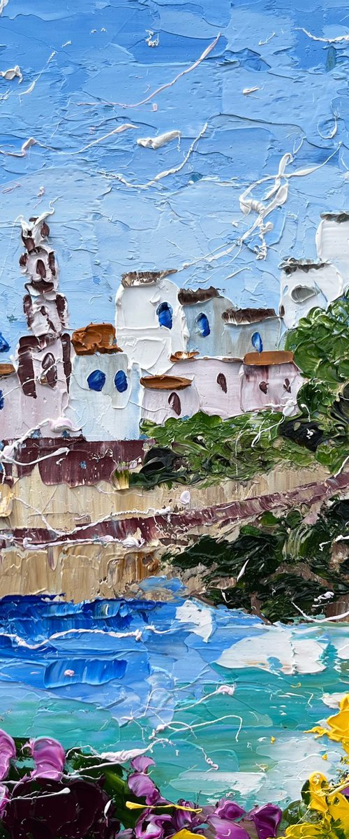 Amalfi Coast Painting by Halyna Kirichenko