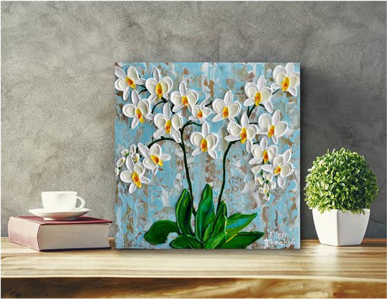 Orchid - Impasto Flower Painting