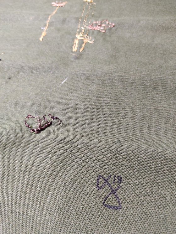 EROTOKRITOS embroidery,  mixed media on velvet