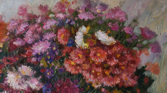 The Lush Bouquet Of Autumn Flowers