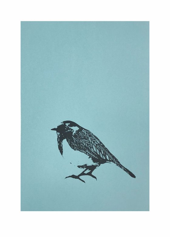 Sparrow screen print