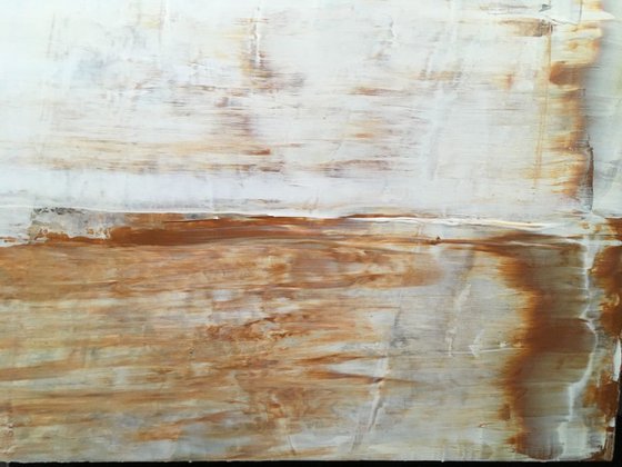 "Amber Waves" - FREE USA SHIPPING - Original Large PMS Acrylic Painting On Board - 48 x 24 inches