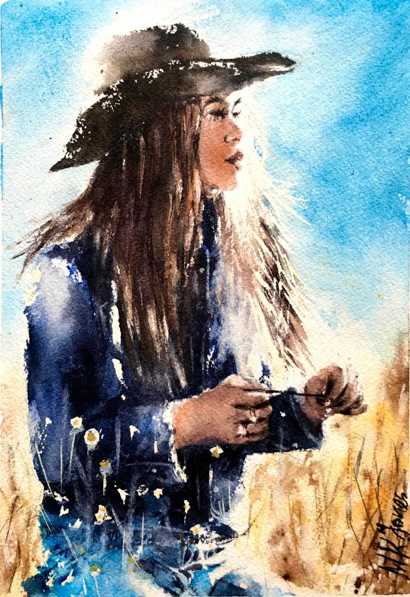 Girl in Fields by Monika Jones