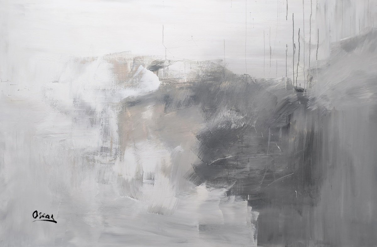 Abstract Acrylic Painting By Oscar Alvarez Pardo, 59 X 39", Vision 2, Original Artwork