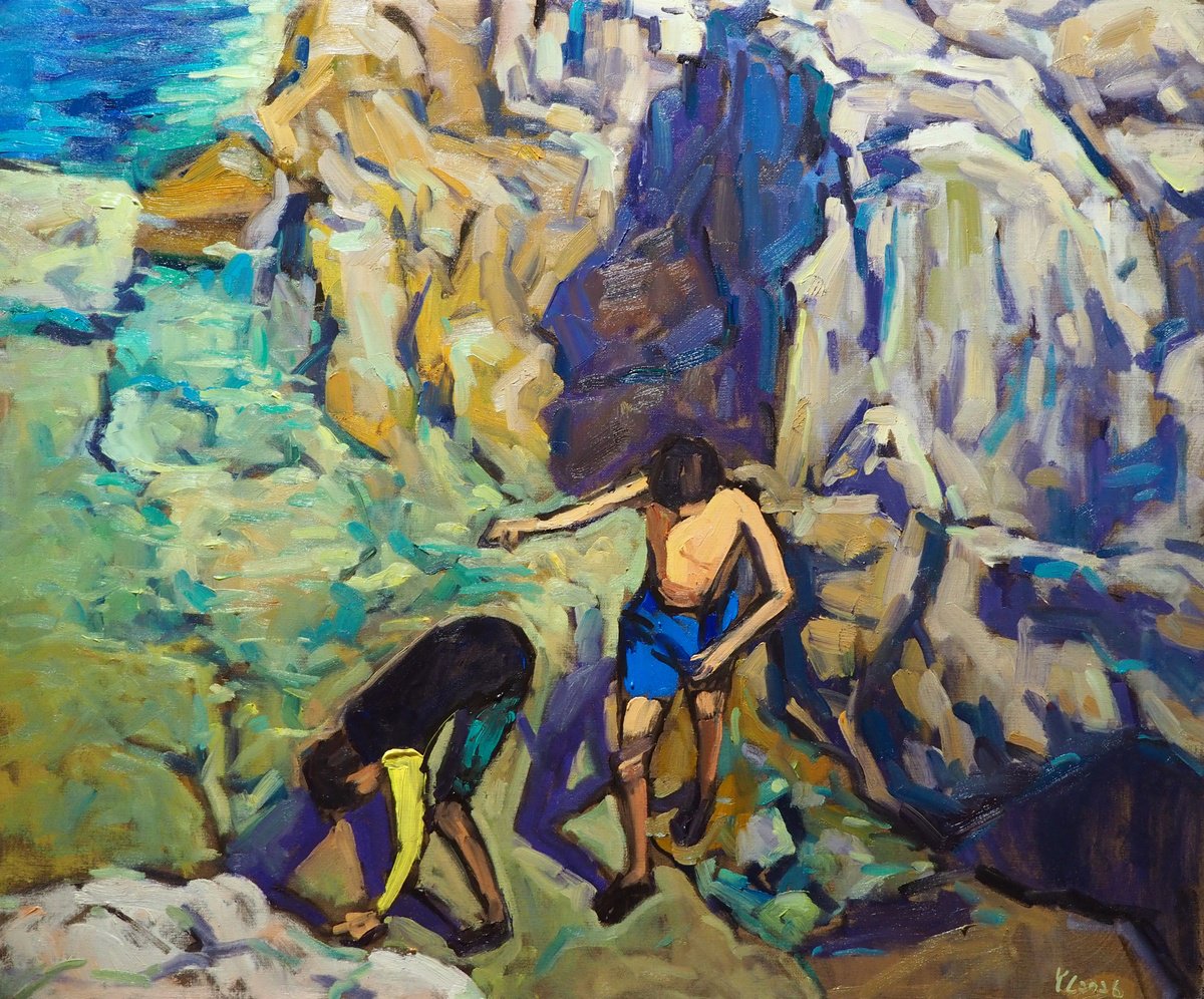 Summer On The Rocks By Yuanyuan Liu, 26 X 21, Artwork For Sale On Artfinder