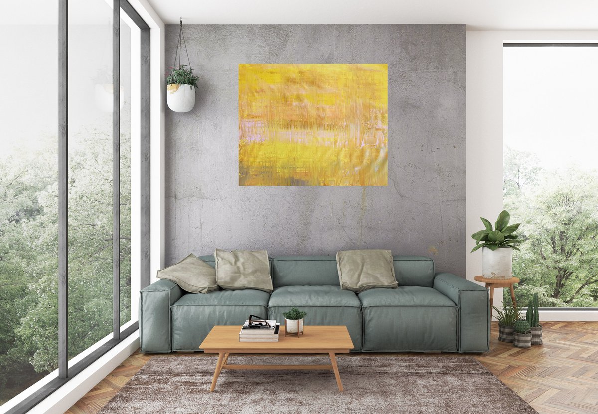 Savannah heat- minimalistic abstract painting by Ivana Olbricht